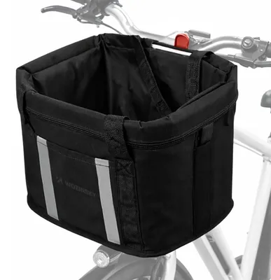 Zdjęcie produktu dla Koszyk rowerowy na kierownicę Wozinsky – zamykana torba rowerowa 2 w 1
