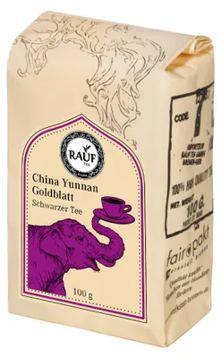Produktbild von Rauf Tee Schwarzer Tee China Yunnan Goldblatt