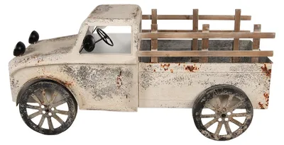 Productafbeelding van Clayre & Eef Decoratiefiguur Auto, 122x51x57 cm, Beige, Metaal