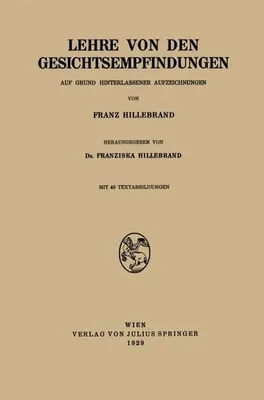 Produktbild von Lehre von den Gesichtsempfindungen