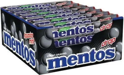 Produktbild von Mentos Lakritz-Mint Dragees Rolle 40 x 37,5 Gramm
