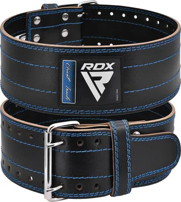 Produktbild von RDX Gym Gürtel, Gewichthebergürtel, 6mm Leder, Bodybuilding Krafttraining Übung Fitness Workout Kniebeugen Kreuzheben