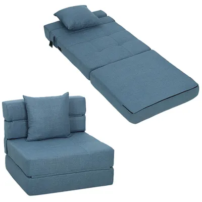Immagine prodotto di Poltrona letto pieghevole, divano letto, poltrona pieghevole 2 in 1 con funzione letto, cuscini