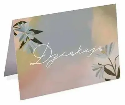 Image de Kartka składana "Dziękuję", kwiaty