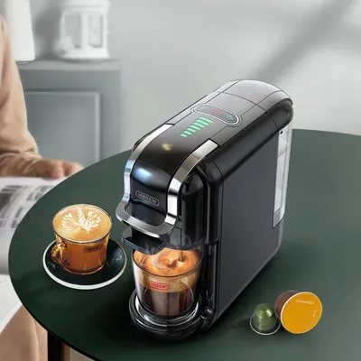 Productafbeelding van Koffiemachine - 5 in 1 Capsule Koffiezetapparaat - Espresso en IJskoffie - 19 Bar - 1450W - Zwart