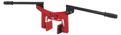 Obrázek produktu pro Kleště Steinzange – zvedák desek s dvojitou rukojetí – nosnost 350 kg – nastavitelná šířka čelistí 4–18 cm – délka rukojetí 45,5 cm – červená barva