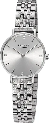 Produktbild von Regent Damenuhr Edelstahl-Armbanduhr Analog Metallarmband silber URBA872