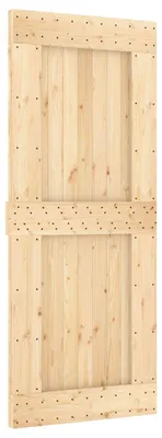 Produktbild von vidaXL Schiebetür NARVIK Natürlich und Schwarz 85 x 210 cm (213,5 cm)