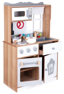 Immagine prodotto di Cucina in legno per bambini con accessori aggiuntivi ECOTOYS