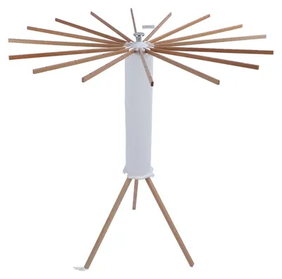 Klappbarer Wäscheständer aus Holz, 121 x 112 x 112 cm, 16 Stangen
