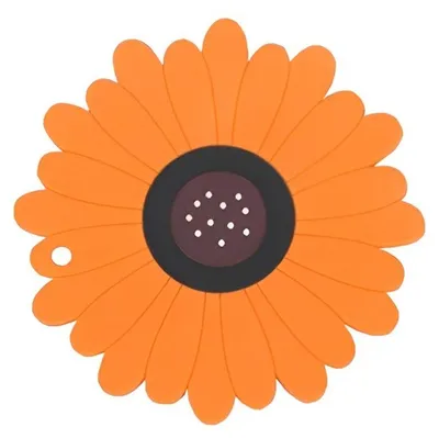 Immagine prodotto di Verk 24239 Tappetino in silicone per tazza arancione con girasole