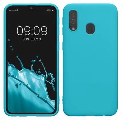 Produktbild von kwmobile Handyhülle für Samsung Galaxy A40 Hülle - TPU Case - Kabelloses Laden - Schutzhülle Cover in Cool Glacier