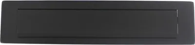 Produktbild von Briefkasten Briefeinwurf Intersteel eckig BxH 340/75 mm schwarz matt mit Klappe