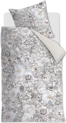 Produktbild von Rivièra Maison Bettwäsche-Garnitur Flourish Farbe Sand Größe 155x220+80x80 cm