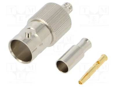 Productafbeelding van 1x Connector 031-71014-RFX, BNC-connector, 75Ω, rechte uitvoering, vrouwelijke aansluiting, BNC