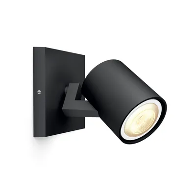Produktbild von Philips LED Strahler Erweiterungsspot Hue White Ambiance Schwarz 5,5W GU10 250lm 2200-6500K Dimmbar App Amazon Alexa