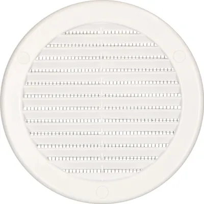 Produktbild von KOTARBAU® Lüftungsgitter Rund ⌀ 125 mm Weiß mit Insektenschutzgitter