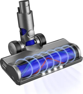 Produktbild von Elektrische Bürste kompatibel für Dyson V6 DC59 DC61 DC62 DC74 Staubsauger-Ersatzteile, Hartboden-Aufsätze für Dyson V6 Staubsauger mit LED-Licht Turbobürsten-Reinigungskopf für Böden und Teppiche