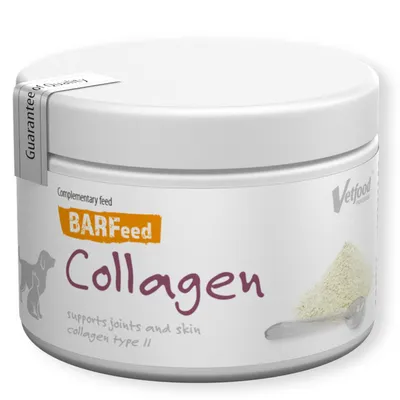 Imagen del producto de Vetfood BARFeed Colágeno 60g, Colágeno tipo II: Soporte natural para el cartílago articular y la piel en animales, promueve la elasticidad y la flexibilidad. Adecuado para perros y gatos