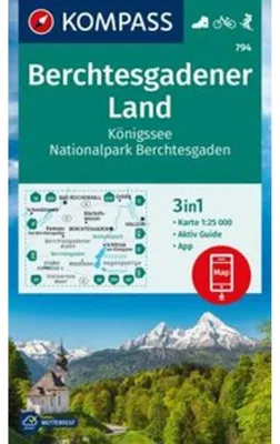 Obrázek produktu pro KOMPASS Hiking Map 794 Berchtesgadener Land, Königssee, Národní park Berchtesgaden 1:25 000