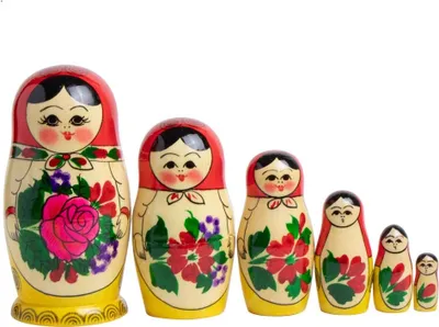 Produktbild von Semenovskaya Matröschka Matroschka Babuschka Matrjoschka 6 Steckpuppen 13cm - Holzpuppe Матрёшка
