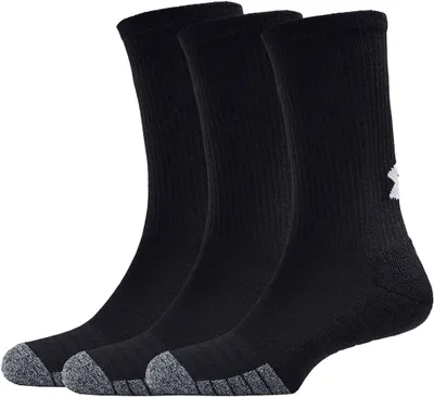 Produktbild von 3er Pack UNDER ARMOUR HeatGear halbhohe Socken Kinder 001 - black/black/steel M (37-41)
