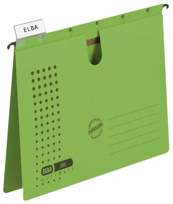 Immagine prodotto di Elba 100552109 Hängehefter chic ULTIMATE® - Karton (RC), 240 g/qm, A4, grün, 5 Stück