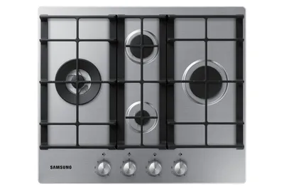 Produktbild von Samsung NA64H3031BS Schwarz, Edelstahl Integriert 60 cm Gaskochfeld 4 Zone(n)