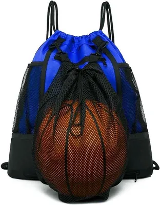 Productafbeelding van Famanu sporttas met trekkoord - opvouwbaar, blauw, maat L