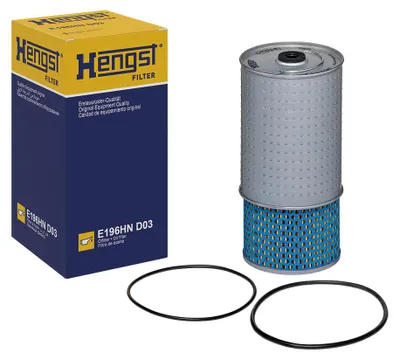 Immagine prodotto di Cartuccia del filtro dell'olio da 196 mm HENGST FILTER per, tra le altre, MERCEDES-BENZ 123