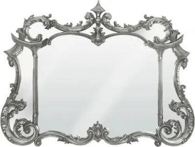 Prunkvoller Barock Spiegel Wandspiegel Antik Silber