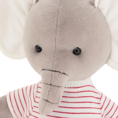 Image de Jouets orange peluche éléphant 25 cm - Bruno l'éléphant