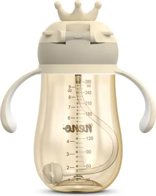 Image de NENO Mio 2 Cream Biberon Premium avec paille - Sans  - Tétine anti-coliques