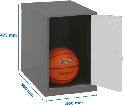 Produktbild von Simonrack Spind SIMONLOCKER DISM anthrazit, weiß 8425437117725, 1 Schließfach 40,0 x 50,0 x 47,5 cm
