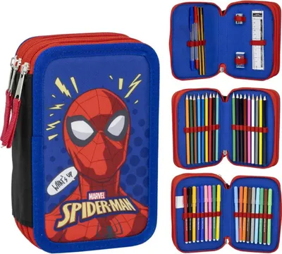 Produktbild von Cerdà 2700001257, Weiches Federmäppchen, Polyester, Mehrfarbig, Abbildung, Reißverschluss, Spiderman