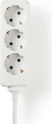 Zdjęcie produktu dla Nedis EXSO330F1WT, 3 m, Wewnętrzna, IP20, Biały, 3 x gniazdo sieciowe, 230 V
