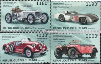 Produktbild von Briefmarken Burundi 2012 Mi 2888-2891 (kompl.Ausg.) postfrisch Historische Personenkraftfahrzeuge
