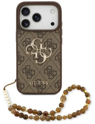 Zdjęcie produktu dla GUESS case passend für IPHONE 17 Pro GUHCP17LP4GMGSW (PU W/ Strap 4G Classic Logo) brown