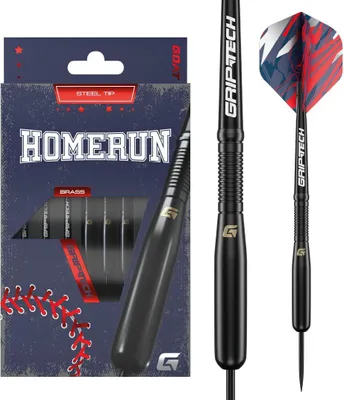 Produktbild von GOAT - Homerun Schwarz Messing Steeldarts, Dartpfeile, inkl. 3 Barrels, 3 Flights & 3 Shafts