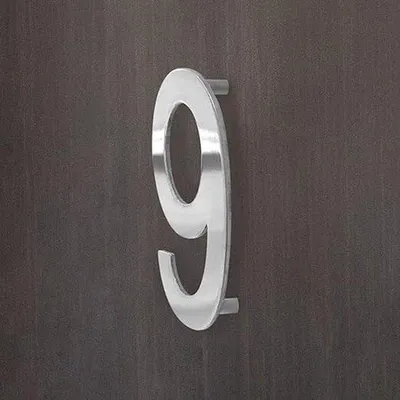 Productafbeelding van Famanu huisnummer 10 cm - roestvrij staal, zwevend design