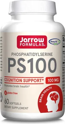 Productafbeelding van Voedingssupplementen: Jarrow Formulas PS100 Fosfatidylserine 100 mg, vrij van soja (60 capsules), artikelnummer 4198