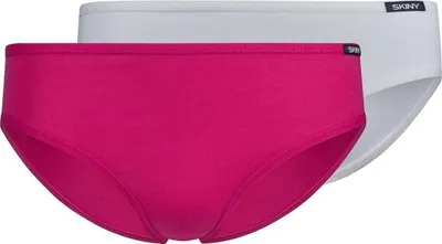 Zdjęcie produktu dla Majtki dziewczęce SKINY, 2-pak - Majtki Rio, majtki bikini, spodnie, bawełna elastyczna różowo-biała 140