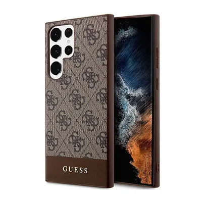 Produktbild von Guess Guhcs23Lg4Glbr S23 Ultra S918 Hülle - Braune 4G Stripe Collection