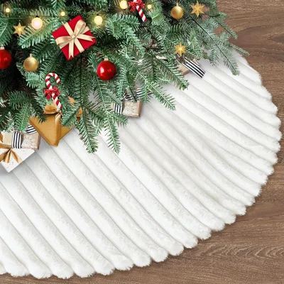 Produktbild von 122 cm Kunstfell Weihnachtsbaumrock für Festdekoration