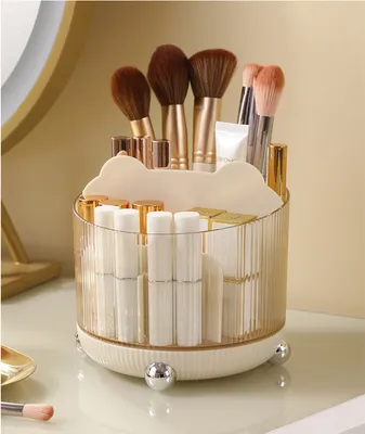 Produktbild von INF Cremiger Kaffee Rotierender Make-up-Pinselhalter Transparent