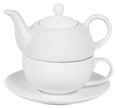 Produktbild von Clayre & Eef Tea for One 350 ml Weiß Keramik