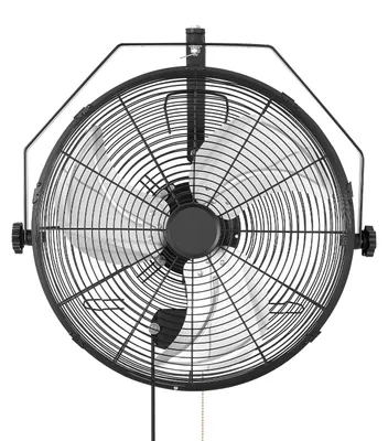 Produktbild von SucceBuy 80W Industrieller Wandventilator 56,5 cm, 6,4 m/s Oszillierender Lüfter mit 3 Geschwindigkeitsstufen, IP44 Wasserresistenter Ventilator für Werkstatt, Garage, Lager und Fitnessstudio, Schwarz