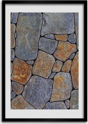 Produktbild von Bild - Bilderrahmen - Foto - 70 cm x 100 cm - MDF - Rahmen - Wandkunst - Steine ​​Hintergrund