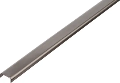 Image de Alberts 487461 Profil en U, acier inoxydable, 2000 x 20 x 10 mm