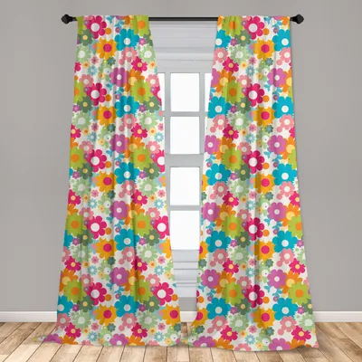 Zdjęcie produktu dla Abakuhaus, zasłony okienne, styl lat 60., zestaw składający się z 2 elementów, wymiary: 150 x 245 cm